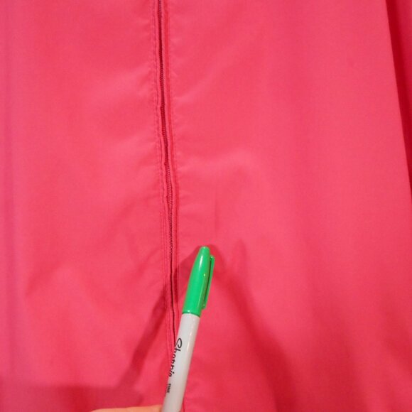 Adidas Womens size L Climaproof Wind Jacket L Bright Pink Full Zip Front Pockets - Picture 6 of 13